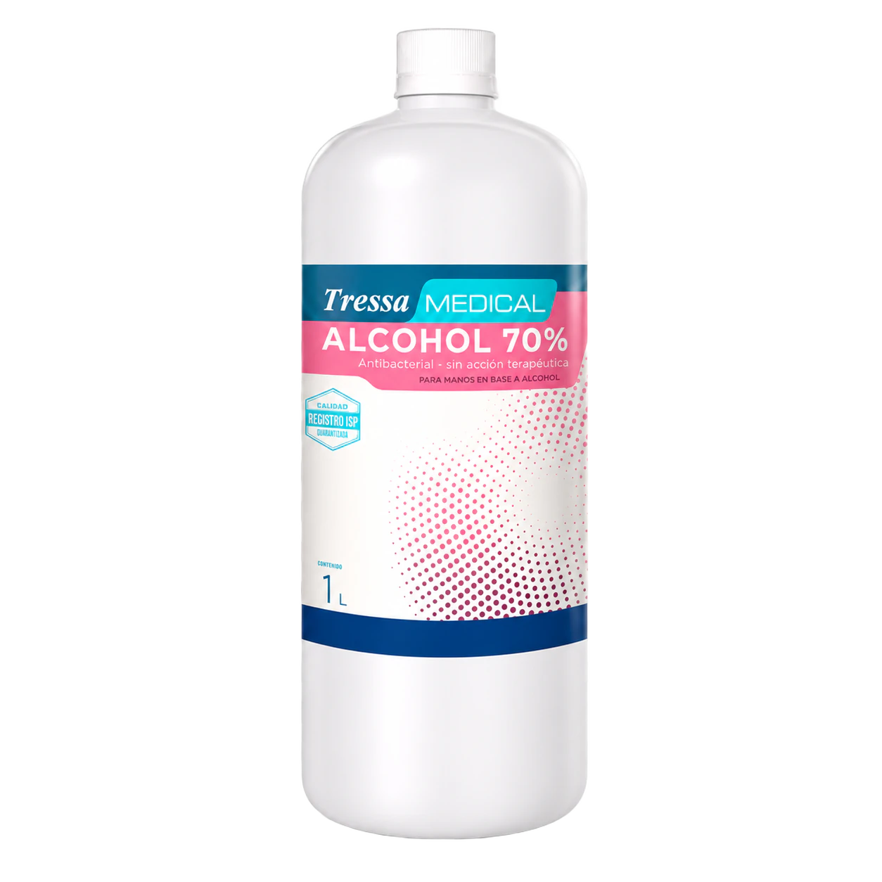 Envase de 1 L de Alcohol 70° Tressa Medical para higiene de manos