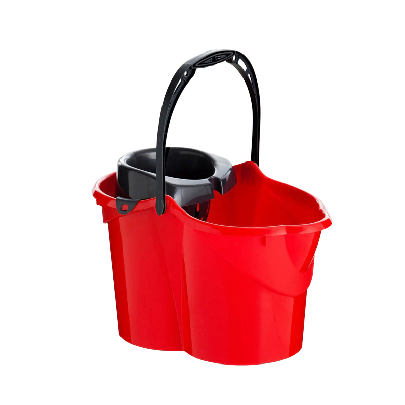 CUBO CON ESCURRIDOR OVALADO 15 L ROJO, baldes, Maya