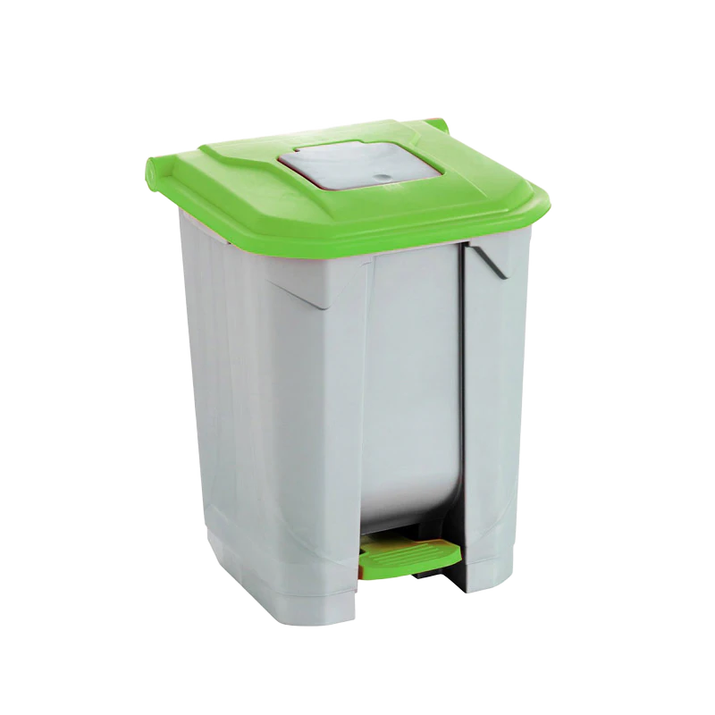 PAPELERA CON PEDAL Y CUBO INTERIOR 50 Lt. VERDE, papeleros y basureros, Maya