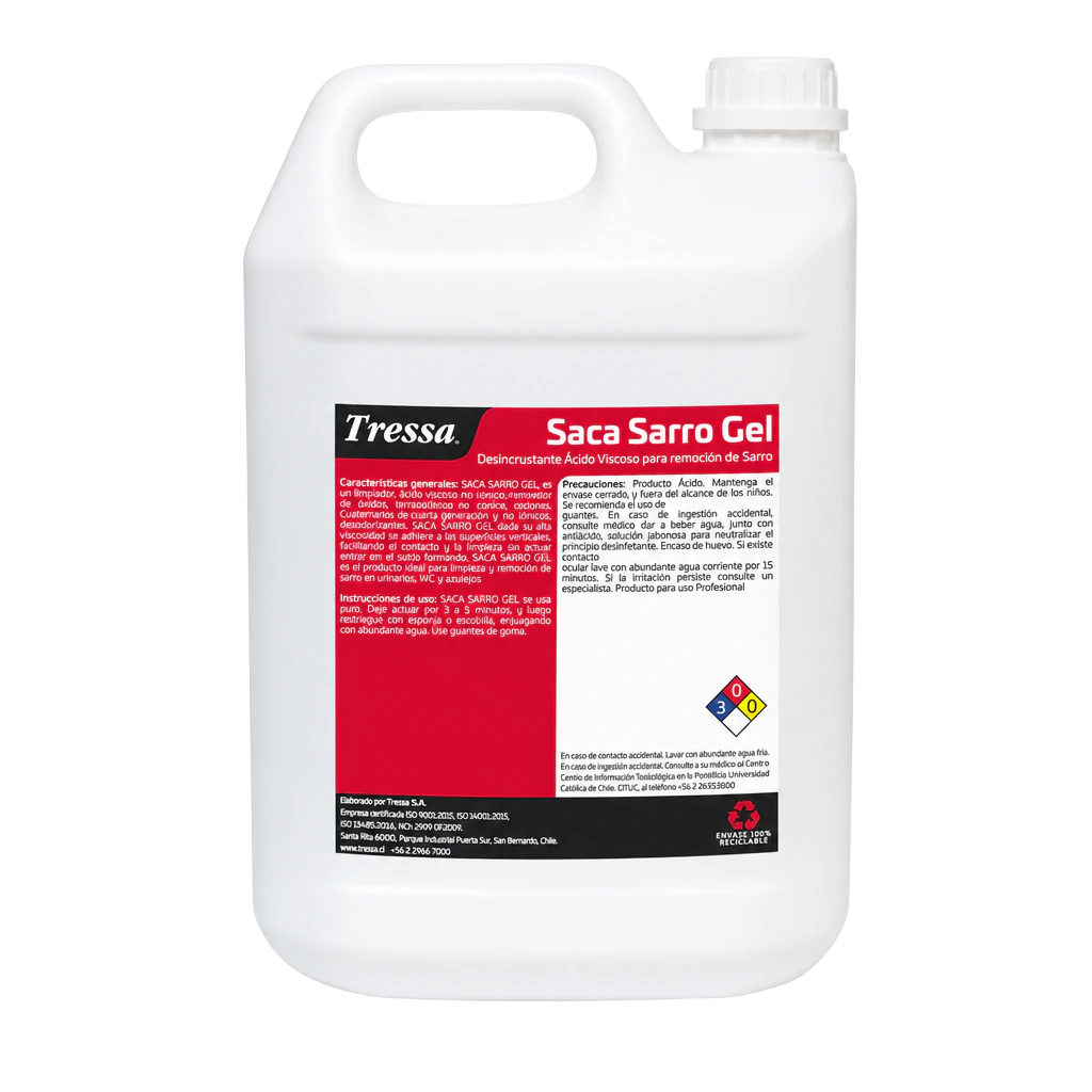 SACA SARRO GEL 5 LT, desincrustantes ácidos, Tressa