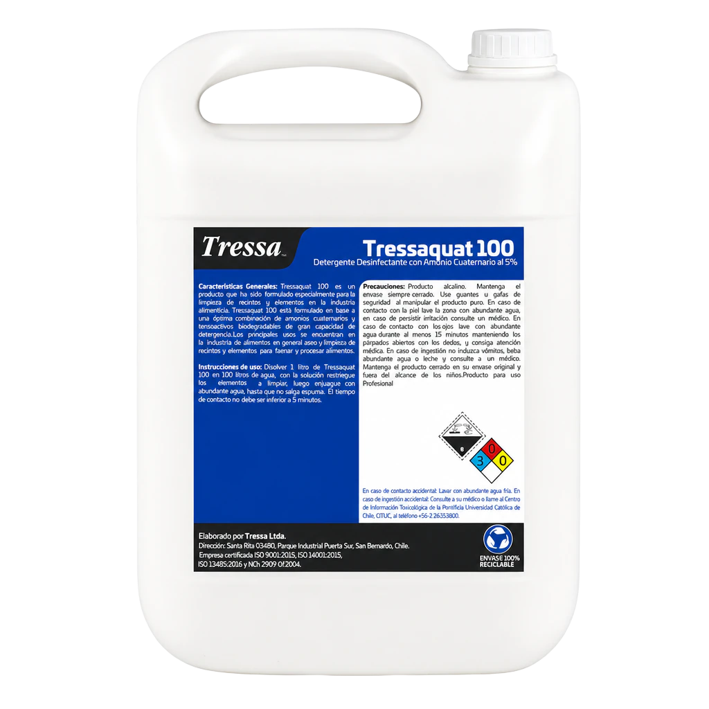 TRESSAQUAT 100 10 LT, amonios cuaternarios